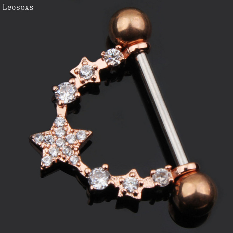 Leosoxs 2 buc inel de lapte cu stea cu cinci colțuri, popular inel de lapte cu zircon din oțel inoxidabil în Europa și America