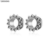Leosoxs 1 pereche Fashion Hollow Ure Expander dopuri de urechi din oțel inoxidabil și tuneluri Bijuterii piercing pentru corp pentru femeie bărbați 6-16mm