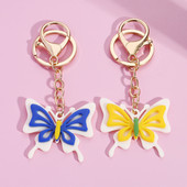Design nou Breloc Fluture Breloc Dublă Culoare Animal Breloc Cadouri de prietenie pentru Femei Fete Bijuterii DIY lucrate manual