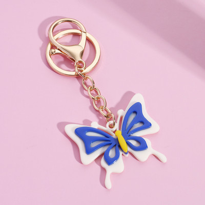 Design nou Breloc Fluture Breloc Dublă Culoare Animal Breloc Cadouri de prietenie pentru Femei Fete Bijuterii DIY lucrate manual