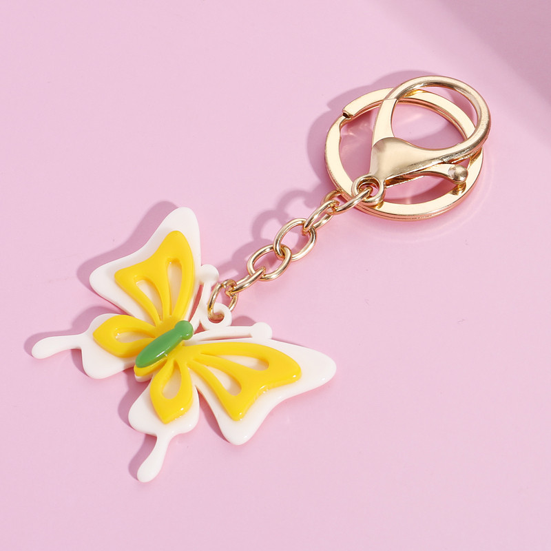 Design nou Breloc Fluture Breloc Dublă Culoare Animal Breloc Cadouri de prietenie pentru Femei Fete Bijuterii DIY lucrate manual