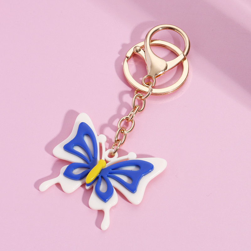 Design nou Breloc Fluture Breloc Dublă Culoare Animal Breloc Cadouri de prietenie pentru Femei Fete Bijuterii DIY lucrate manual
