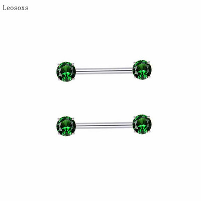 Leosoxs 2db Trend Creative Color cirkon türkiz tejes körömpiercing ékszer
