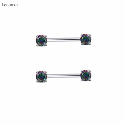 Leosoxs 2db Trend Creative Color cirkon türkiz tejes körömpiercing ékszer