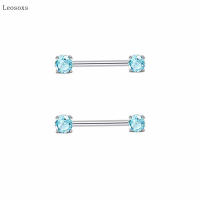 Leosoxs 2db Trend Creative Color cirkon türkiz tejes körömpiercing ékszer