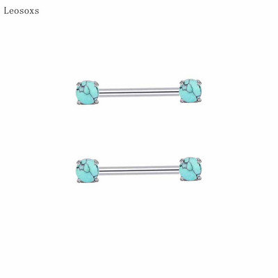 Leosoxs 2db Trend Creative Color cirkon türkiz tejes körömpiercing ékszer