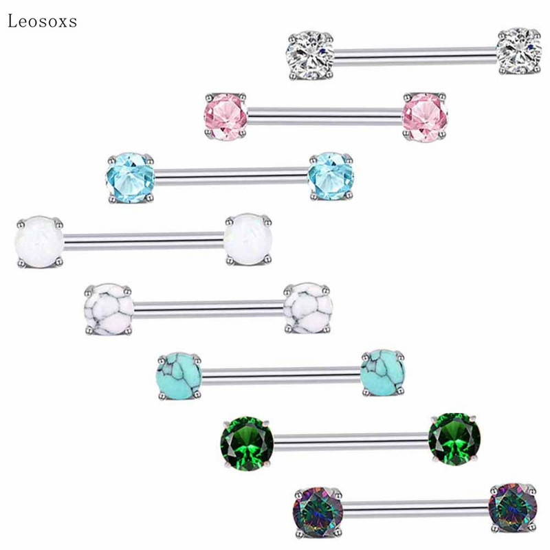 Leosoxs 2db Trend Creative Color cirkon türkiz tejes körömpiercing ékszer