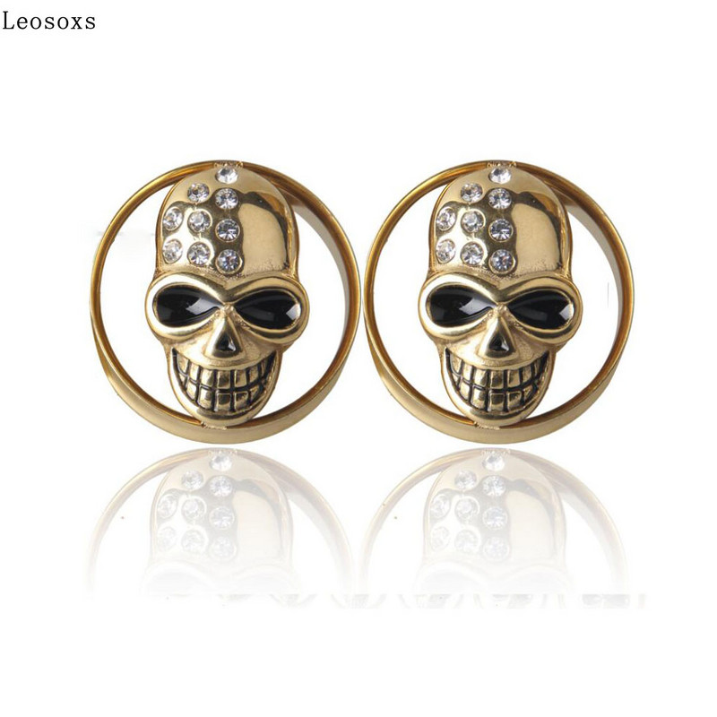 Leosoxs 2 bucăți de urechi din oțel inoxidabil dopuri tuneluri cu șuruburi, expansiune pentru urechi, 8-25 mm, bijuterii pentru corp