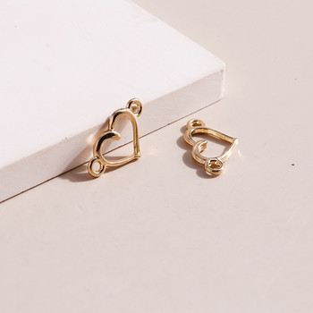 100 τμχ/παρτίδα 15*9 χιλιοστά Τρίχρωμο Fashion Love Heart Charms Connector για DIY Σκουλαρίκια Κρεμαστά Κολιέ Αξεσουάρ