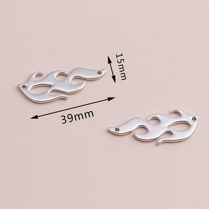 8 buc. Conectori de flacără din aliaj de metale grele Mărgele pentru realizarea de brățări și coliere manuală Găsirea de bijuterii 39x15mm