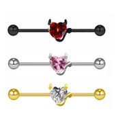 Leosoxs 1 pereche de cercei europeni și americani, ornamente pentru urechi în formă de inimă, cu aripi, cu știfturi, pentru piercing pe corp.