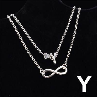 Boho kezdeti bokalánc szív Infinity ezüst színű boka karkötő lábon lánc 26 betűs bokaláncok női boka strand láb ékszerek