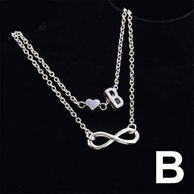 Boho kezdeti bokalánc szív Infinity ezüst színű boka karkötő lábon lánc 26 betűs bokaláncok női boka strand láb ékszerek