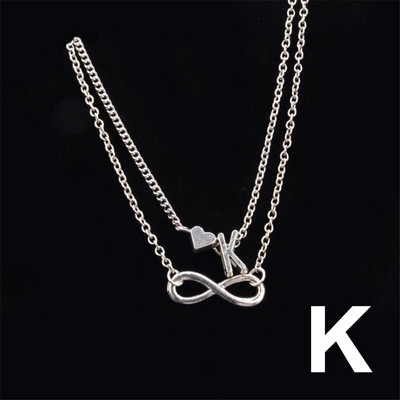 Boho kezdeti bokalánc szív Infinity ezüst színű boka karkötő lábon lánc 26 betűs bokaláncok női boka strand láb ékszerek