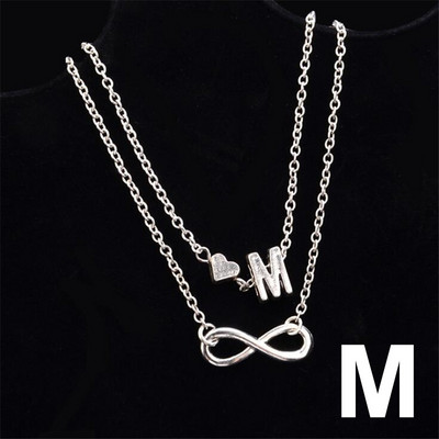 Boho kezdeti bokalánc szív Infinity ezüst színű boka karkötő lábon lánc 26 betűs bokaláncok női boka strand láb ékszerek