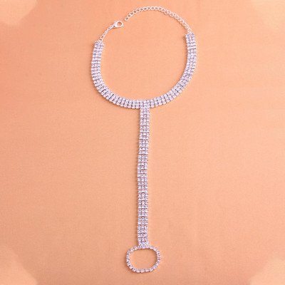 Ținuta StoneFans Brățări elastice pentru gleznă Bijuterii Mănuși boeme Inele cu strasuri pentru degetele de la picioare Accesorii pentru femei Bijuterii