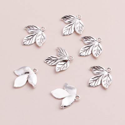 20 buc. Pandantive cu trei frunze de modă, brățări de bricolaj, frunze de epocă, mărgele, farmece, fabricarea de coliere, accesorii 20x20mm