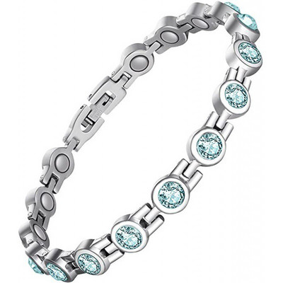 Artrito sveika terapija Energija Holograma Germanio vario spalvos kulkšnys Magnetinės krištolinės apyrankės moterims Kalnų krištolo papuošalai