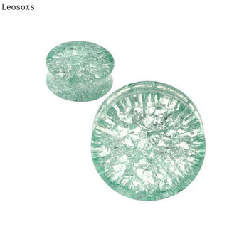 Leosoxs 2 Pcs 8-25mm Popcorn Earrings Plugs and Tunnels Earrings Double Horn Εξαιρετικό διάτρητο σώμα