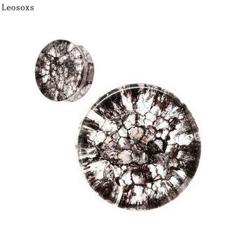 Leosoxs 2 Pcs 8-25mm Popcorn Earrings Plugs and Tunnels Earrings Double Horn Εξαιρετικό διάτρητο σώμα