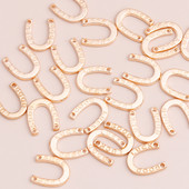 40 buc. 13*10 mm, culoare aurie, metal, animale, noroc, potcoavă, pantofi de cal, pandantiv pentru bijuterii, artizanat manual