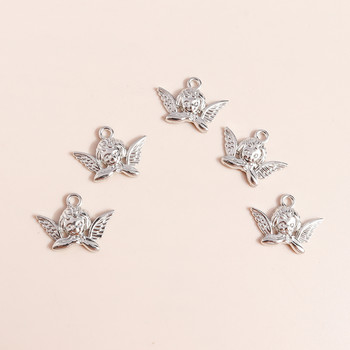 20 τμχ Fashion Love Angel Charms Μενταγιόν για Κολιέ Σκουλαρίκια Κατασκευής Αξεσουάρ Γούρια για Diy Κοσμήματα Κατασκευή Χειροποίητη Χειροτεχνία