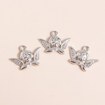 20 τμχ Fashion Love Angel Charms Μενταγιόν για Κολιέ Σκουλαρίκια Κατασκευής Αξεσουάρ Γούρια για Diy Κοσμήματα Κατασκευή Χειροποίητη Χειροτεχνία