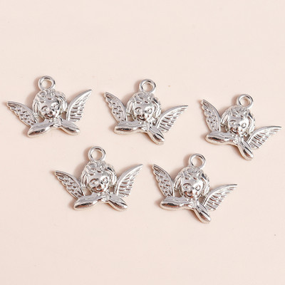 20 buc. Brelocuri cu înger de modă, pandantive pentru coliere, cercei, accesorii, brelocuri pentru bijuterii, artizanat manual
