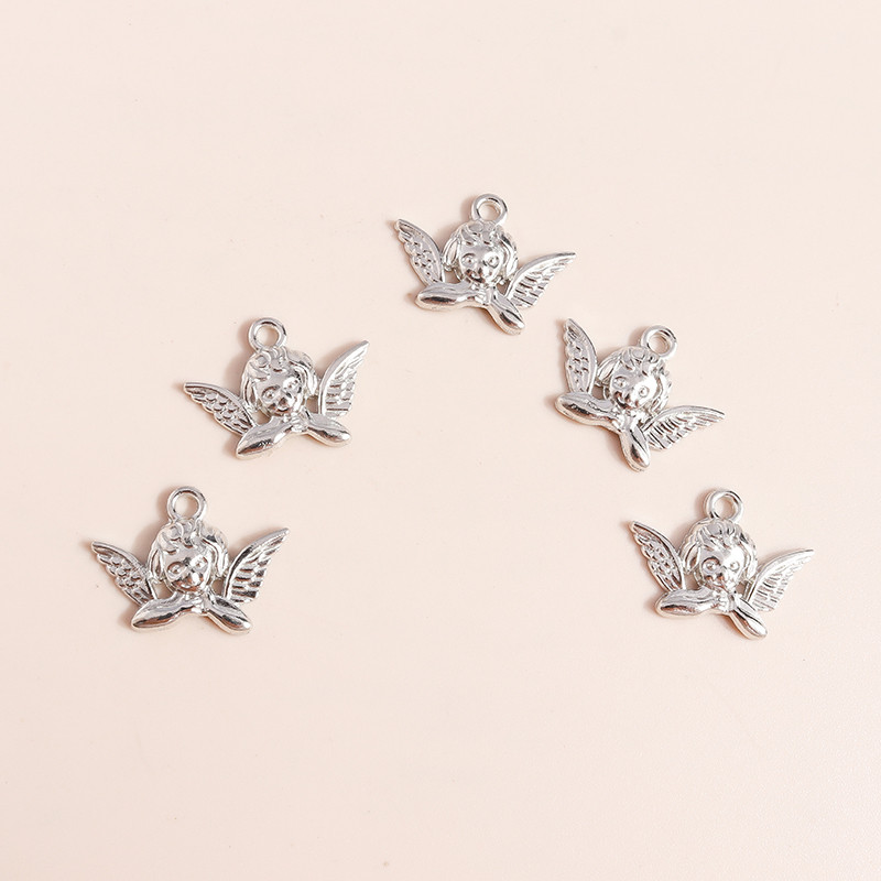 20 buc. Brelocuri cu înger de modă, pandantive pentru coliere, cercei, accesorii, brelocuri pentru bijuterii, artizanat manual