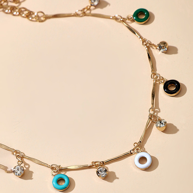 Tocona glezne de piatră de cristal colorate boeme pentru femei 2021 Fashoin lanț reglabil pentru picioare Accesorii de bijuterii de vară 14014