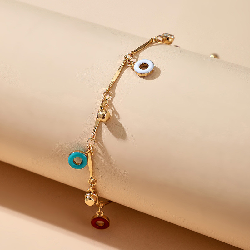 Tocona glezne de piatră de cristal colorate boeme pentru femei 2021 Fashoin lanț reglabil pentru picioare Accesorii de bijuterii de vară 14014