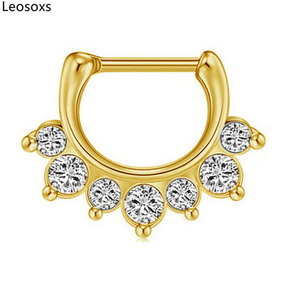 Leosoxs 1db középső pólus rozsdamentes acél orrgyűrű orrköröm hipoallergén septum orrgyűrű szeptum népszerű piercing ékszer