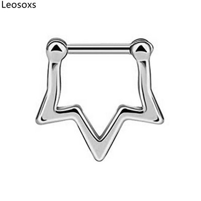 Leosoxs 1db középső pólus rozsdamentes acél orrgyűrű orrköröm hipoallergén septum orrgyűrű szeptum népszerű piercing ékszer