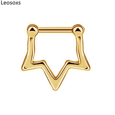 Leosoxs 1db középső pólus rozsdamentes acél orrgyűrű orrköröm hipoallergén septum orrgyűrű szeptum népszerű piercing ékszer