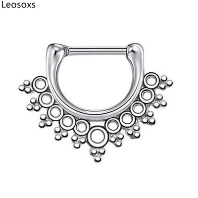 Leosoxs 1db középső pólus rozsdamentes acél orrgyűrű orrköröm hipoallergén septum orrgyűrű szeptum népszerű piercing ékszer