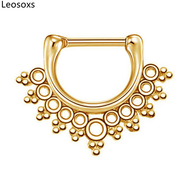 Leosoxs 1db középső pólus rozsdamentes acél orrgyűrű orrköröm hipoallergén septum orrgyűrű szeptum népszerű piercing ékszer