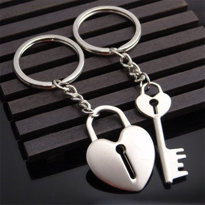 2db/szett Love Lock szív kulcstartó pár kulcstartó kulcstartó Új divat Valentin napi esküvői ajándék barátoknak