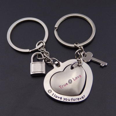 2db/szett Love Lock szív kulcstartó pár kulcstartó kulcstartó Új divat Valentin napi esküvői ajándék barátoknak