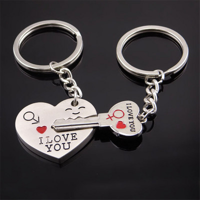 2db/szett Love Lock szív kulcstartó pár kulcstartó kulcstartó Új divat Valentin napi esküvői ajándék barátoknak