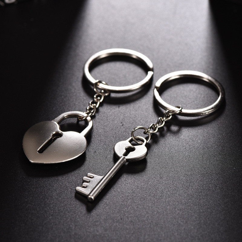 2db/szett Love Lock szív kulcstartó pár kulcstartó kulcstartó Új divat Valentin napi esküvői ajándék barátoknak