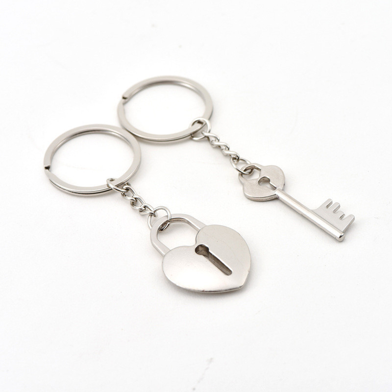 2db/szett Love Lock szív kulcstartó pár kulcstartó kulcstartó Új divat Valentin napi esküvői ajándék barátoknak