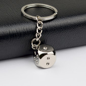 La modă femei bărbați divertisment Mahjong zaruri breloc drăguț cu geometrie solidă model jucărie breloc metal patrat pandantiv auto cheie brelocuri