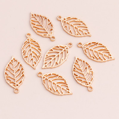 15db kétszínű üreges ötvözet leveles varázslatok barkácsoláshoz medálok készítéséhez Nyakláncok és karkötők 21x14mm ékszer kiegészítők