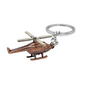Breloc original retro pentru elicopter pentru chei de mașină, metal, cupru, pandantiv, geantă, accesorii pentru breloc, bijuterii cu frunze spiralate rotative