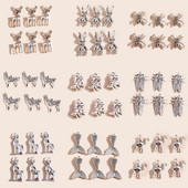 10 bucăți din aliaj de argint antic, păianjen, cerb, lup, dinozaur, brelocuri, cicadară, cămilă, iepure, urs, pandantive pentru bricolaj, colier, bijuterii