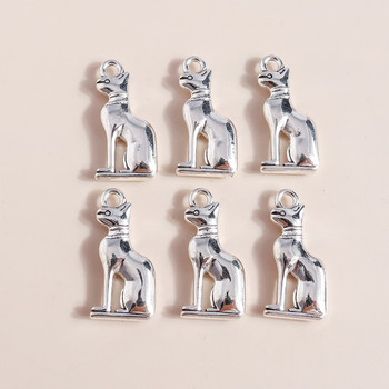 10 τμχ Αντίκες από κράμα ασημιού Spider Deer Wolf Dinosaur Charms Cicada Camel Rabbit Bear μενταγιόν για κατασκευή κοσμημάτων με κολιέ