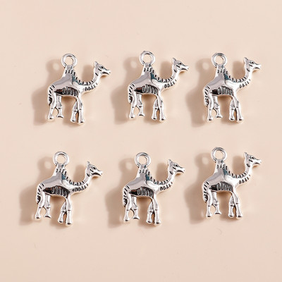 10 bucăți din aliaj de argint antic, păianjen, cerb, lup, dinozaur, brelocuri, cicadară, cămilă, iepure, urs, pandantive pentru bricolaj, colier, bijuterii