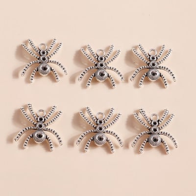 10 bucăți din aliaj de argint antic, păianjen, cerb, lup, dinozaur, brelocuri, cicadară, cămilă, iepure, urs, pandantive pentru bricolaj, colier, bijuterii