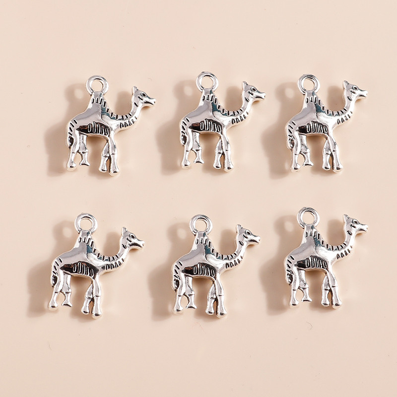 10 bucăți din aliaj de argint antic, păianjen, cerb, lup, dinozaur, brelocuri, cicadară, cămilă, iepure, urs, pandantive pentru bricolaj, colier, bijuterii