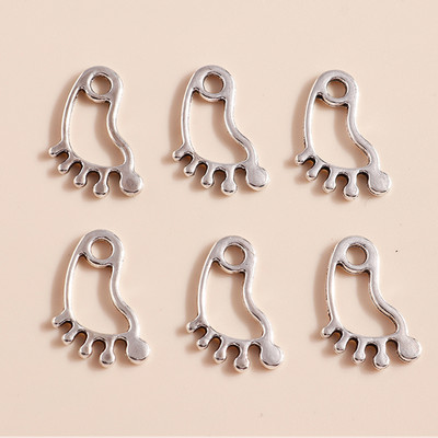 60 buc 8*10 mm din aliaj de culoare argintie antică, drăguț, zâmbet, farmece, pandantiv pentru cercei, brățară, colier, bijuterii, ornament